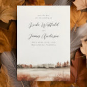 ロマンチックエレガントな非フォト秋の結婚式 セーブザデート