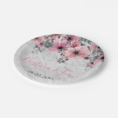 ロマンチックエレガントアンティークフローラ結婚ズ ペーパープレート (アングル)
