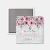 ロマンチックエレガントアンティークフローラ結婚ズ マグネット (正面/裏面)