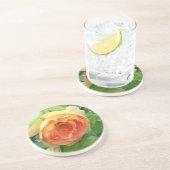 ロマンチックエレガントオレンジバラ コースター (側面)