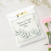 ロマンチックエレガントグリーンダスティ葉グリーン フェイバーバッグ (封をした状態)