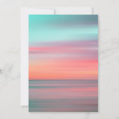 ロマンチックエレガントサンセットブルースカイビーチ結婚式 招待状 (裏面)