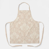 ロマンチックエレガントシックフローラダマスククリーム エプロン (正面)