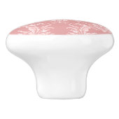 ロマンチックエレガントシックフローラダマスクパステルピンク セラミックノブ (側面)