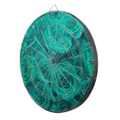 ロマンチックエレガントティール（緑がかった色） – 緑のバラ ダーツボード (正面右)