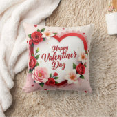 ロマンチックエレガントデザインバレンタインデー枕 クッション (ブランケット)