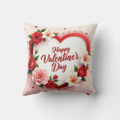 ロマンチックエレガントデザインバレンタインデー枕 クッション (裏面)