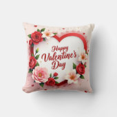 ロマンチックエレガントデザインバレンタインデー枕 クッション (正面)