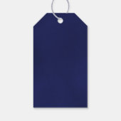 ロマンチックエレガントネイビーブルーバラ結婚ズサンキュー ギフトタグ (裏面)