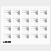 ロマンチックエレガントバイオレットロータスウォーターカラーアート スクエアシール (シート)