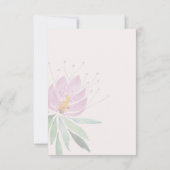 ロマンチックエレガントバイオレットロータスウォーターカラーアート 出欠カード (裏面)