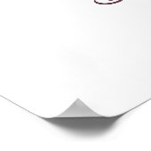 ロマンチックエレガントバラリハーサル夕食看板 ポスター (角)