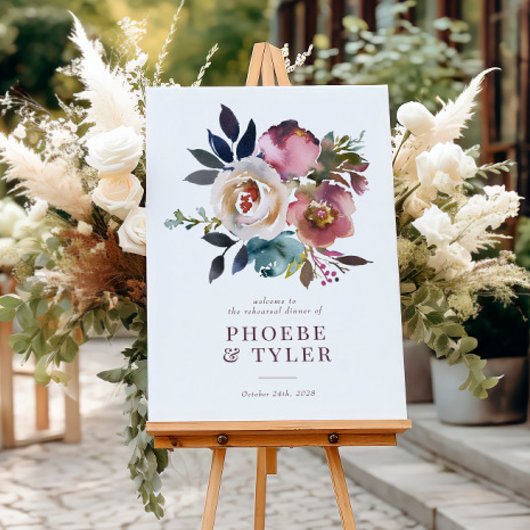 ロマンチックエレガントバラリハーサル夕食看板 ポスター