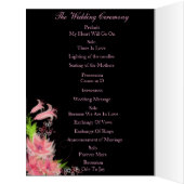 ロマンチックエレガントピンクフローラ結婚式 プログラムカード (内側(左))