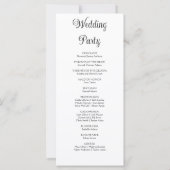 ロマンチックエレガントピンクローズイエロー結婚式 プログラム (裏面)