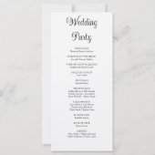 ロマンチックエレガントピンクローズホワイト結婚式 プログラム (裏面)