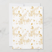 ロマンチックエレガントフローラウォーター色ブライダルシャワー 招待状 (裏面)