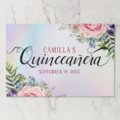 ロマンチックエレガントフローラキンセアニラ紙ランチョンマット ペーパーパッド (正面)