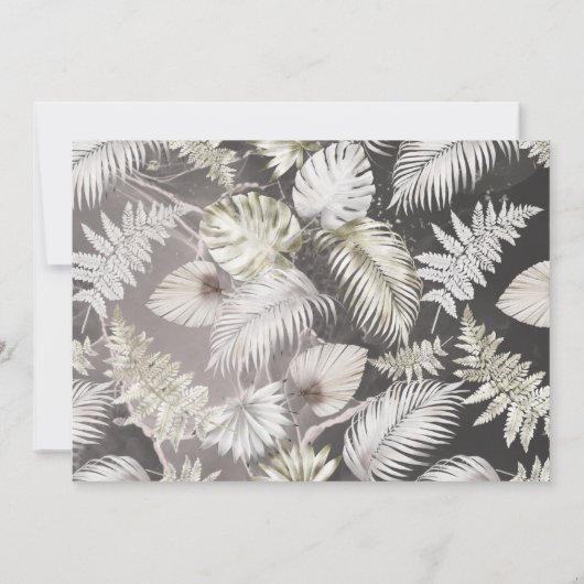 ロマンチックエレガントフローラ結婚式招待状 招待状 (裏面)