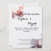 ロマンチックエレガントフローラ結婚式招待状 招待状 (正面)