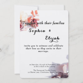 ロマンチックエレガントフローラ結婚式招待状 招待状