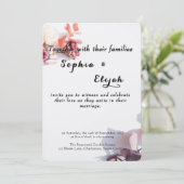 ロマンチックエレガントフローラ結婚式招待状 招待状 (スタンド正面)