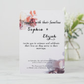 ロマンチックエレガントフローラ結婚式招待状 招待状 (スタンド正面)