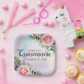 ロマンチックエレガントフローラ魅力的クインセアニラ ペーパープレート (パーティー)