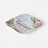 ロマンチックエレガントフローラ魅力的クインセアニラ ペーパープレート (傾斜あり)