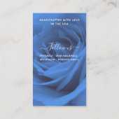 ロマンチックエレガントブルーバライヤリングディスプレイカード 名刺 (裏面)