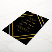 ロマンチックエレガントミニマシンプルリスト金ゴールド 箔招待状 (回転した状態)