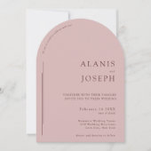 ロマンチックエレガントミニマ淡い色のリストバラアー結婚チ 招待状 (正面)