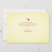 ロマンチックエレガントラブバレンタインのカップルの写真 カード (裏面)