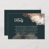 ロマンチックエレガント開花結婚フローラ詳細 エンクロージャーカード (正面/裏面)