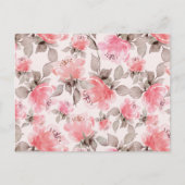 ロマンチックエレガント、水彩バラ ポストカード (正面)