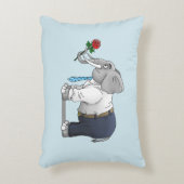 ロマンチックエレファントバレンタインデー アクセントクッション (正面(垂直))