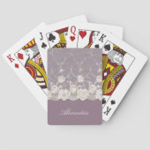 ロマンチックオーキッドパープルフローラ トランプ (裏面)