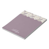 ロマンチックオーキッドパープルフローラ ノートパッド (回転)