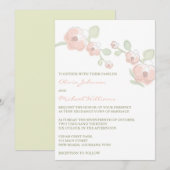 ロマンチックオーキッド結婚式招待状 招待状 (正面/裏面)