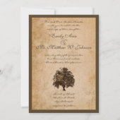 ロマンチックオークツリー結婚式招待状 招待状 (裏面)