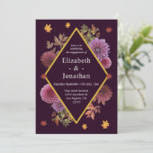 ロマンチックオータムダリア婚約パーティ 招待状 (スタンド正面)