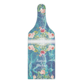 ロマンチックカスタマイズなブルーのカップル名 カッティングボード