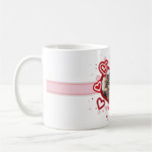 ロマンチックカスタムなハートフレームとフォトマグカップ コーヒーマグカップ (左)