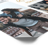 ロマンチックカスタムなフォトコラージュ記念日パーティー ポスター (角)