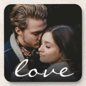 ロマンチックカスタムなフォトラブスクリプトそれを作るユニーク コースター (正面)