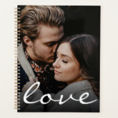 ロマンチックカスタムなフォトラブスクリプトそれを作るユニーク プランナー手帳 (正面)
