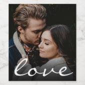 ロマンチックカスタムなフォトラブスクリプトそれを作るユニーク ワインラベル (シングルラベル)