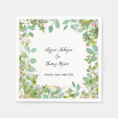 ロマンチックカスタムなユーカリプトゥスサマー結婚ズ スタンダードカクテルナプキン (正面)