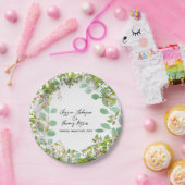 ロマンチックカスタムなユーカリプトゥスサマー結婚ズ ペーパープレート (パーティー)