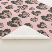 ロマンチックカスタムな写真ハートピンクシェルパブランケット シェルパブランケット (3/4)